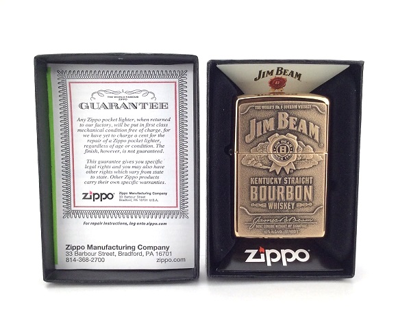 Зажигалка Zippo 254BJB 929 Jim Beam Brass Emblem в городе Москва, фото 2, Московская область