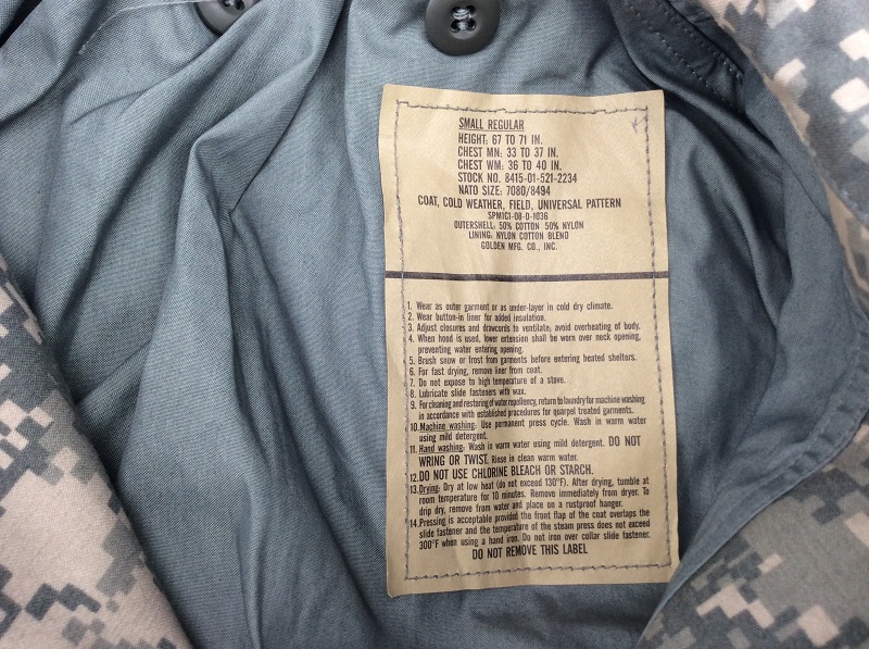 Куртка M65 ACU Camo Genuine US Military Issue  в городе Москва, фото 4, Верхняя одежда
