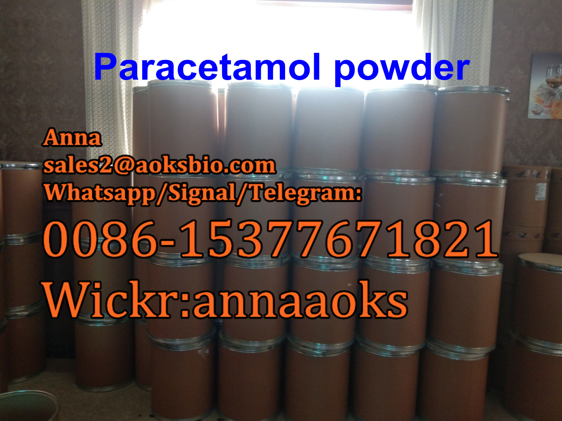 Paracetamol supplier acetaminophen powder cas 103-90-2,sales2@aoksbio.com,Whatsapp:0086-15377671821 в городе Москва, фото 4, Московская область