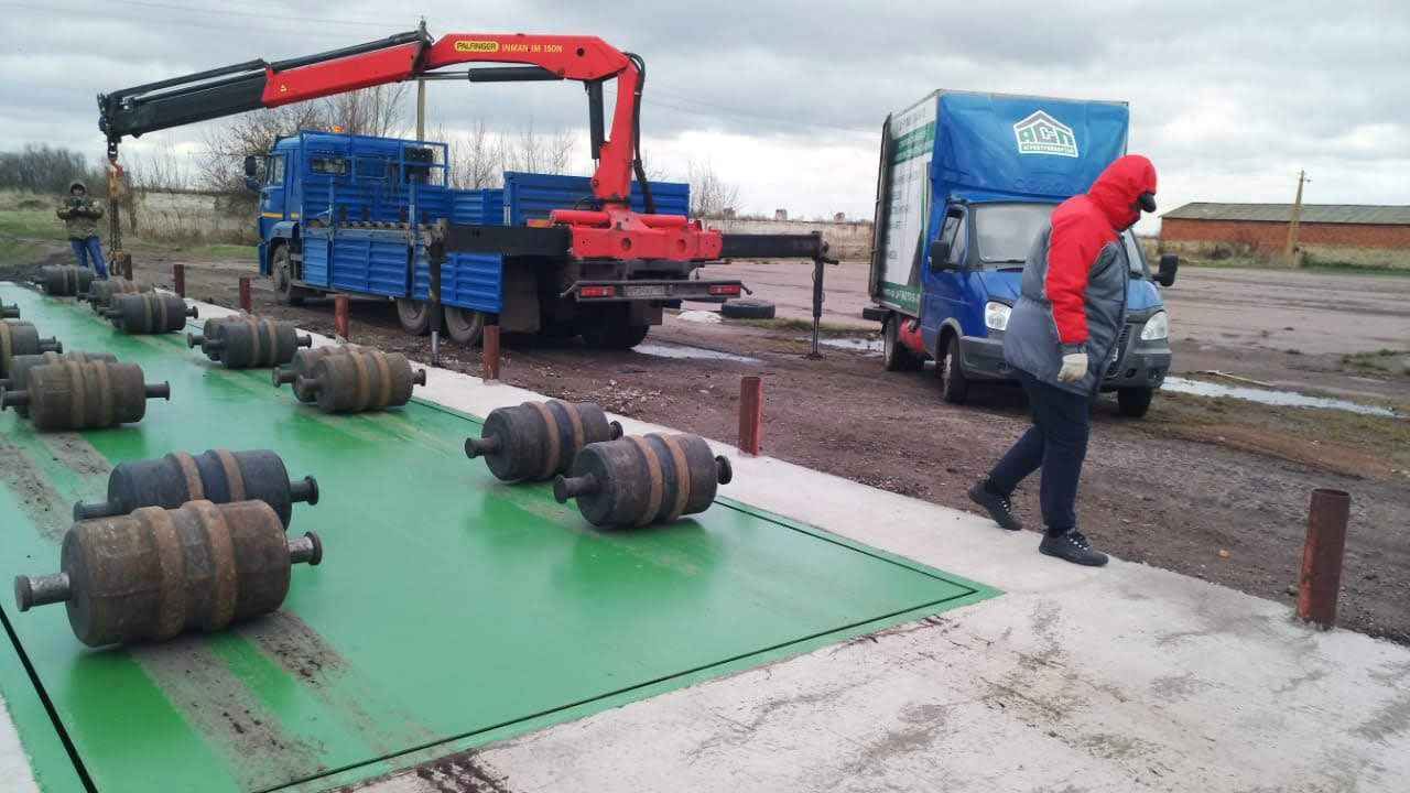 Автомобильные весы АСП 60 тонн 12 метров в приямок в городе Белгород, фото 4, Установка оборудования
