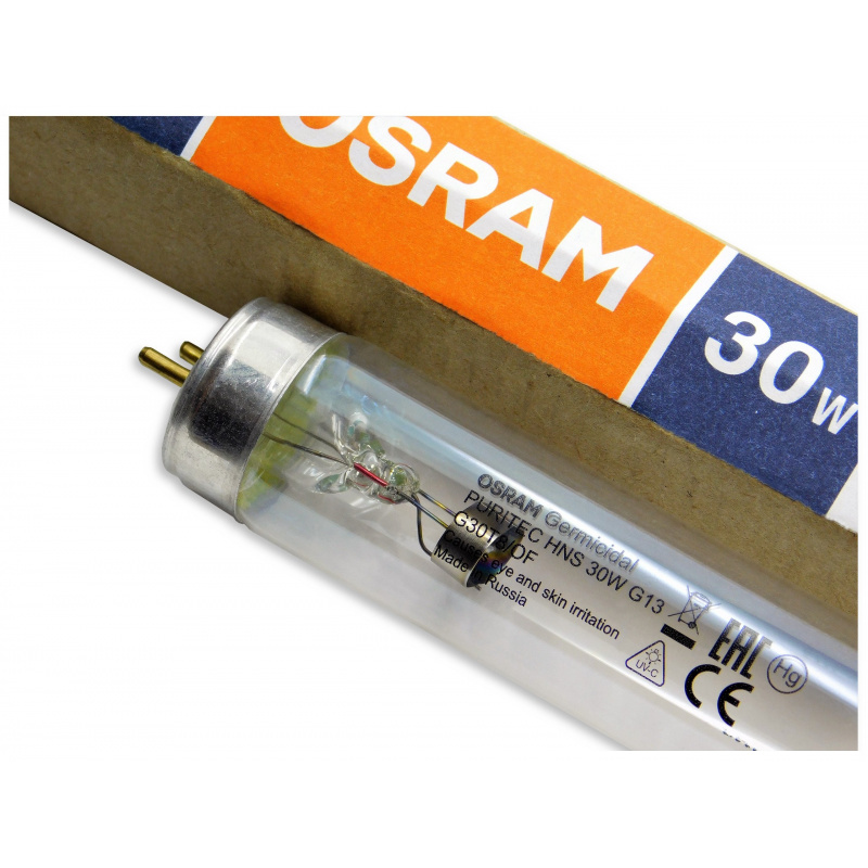 Оригинальная лампа ультрафиолетового излучения (бактерицидная) HNS 30W G13 L895mm G300T8/OF OSRAM в городе Москва, фото 2, стоимость: 650 руб.