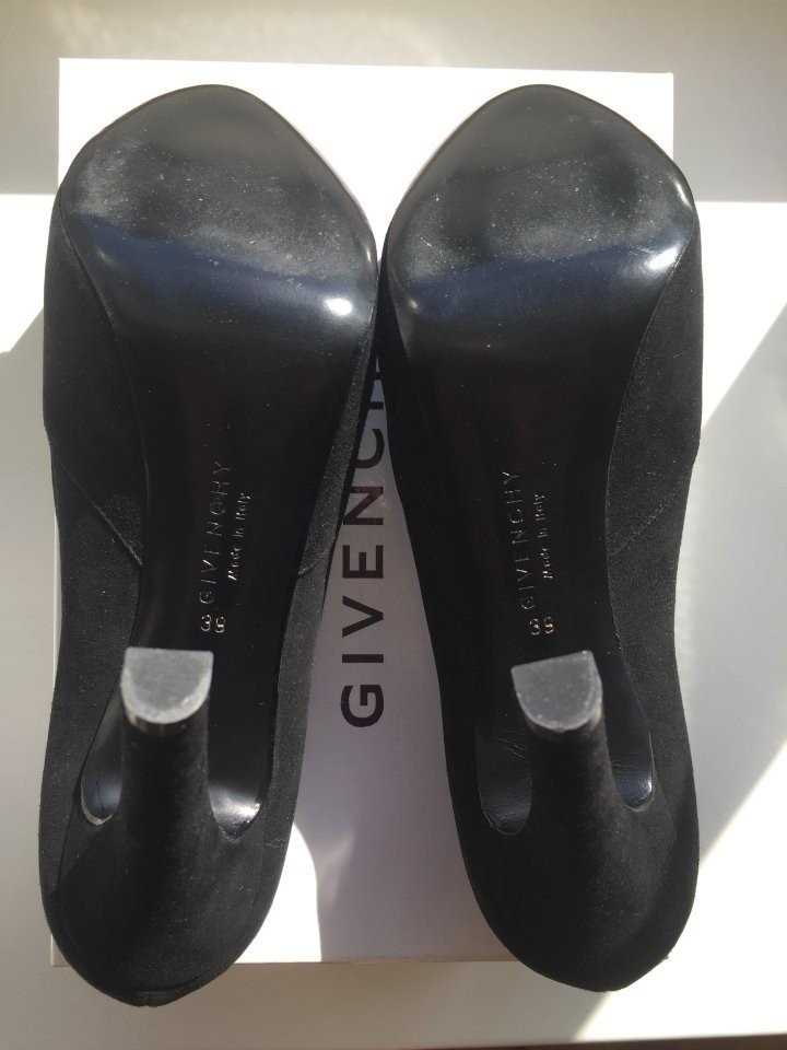 Туфли новые givenchy италия 39 размер черные замша платформа 1см каблук шпилька 11 см внутри кожа за в городе Москва, фото 3, Московская область