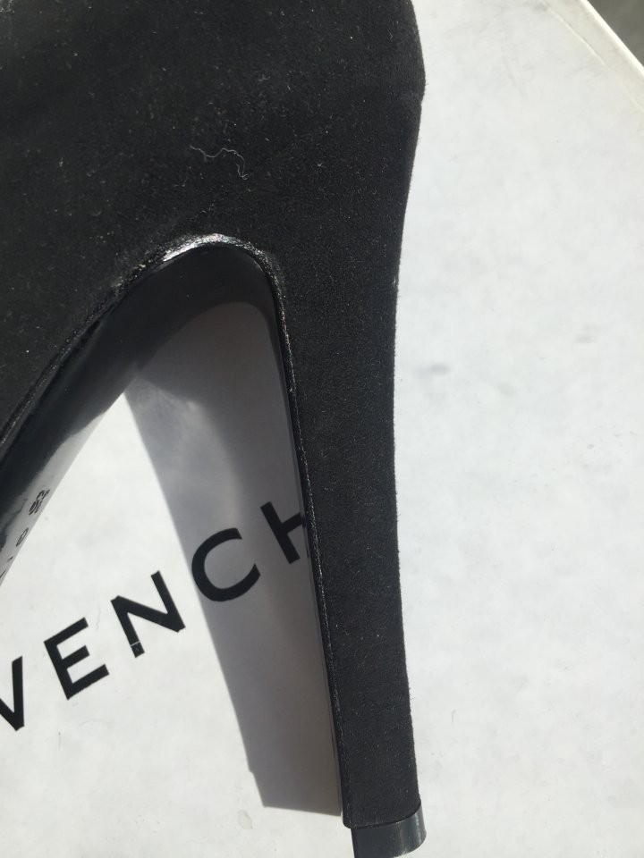 Туфли новые givenchy италия 39 размер черные замша платформа 1см каблук шпилька 11 см внутри кожа за в городе Москва, фото 7, Московская область