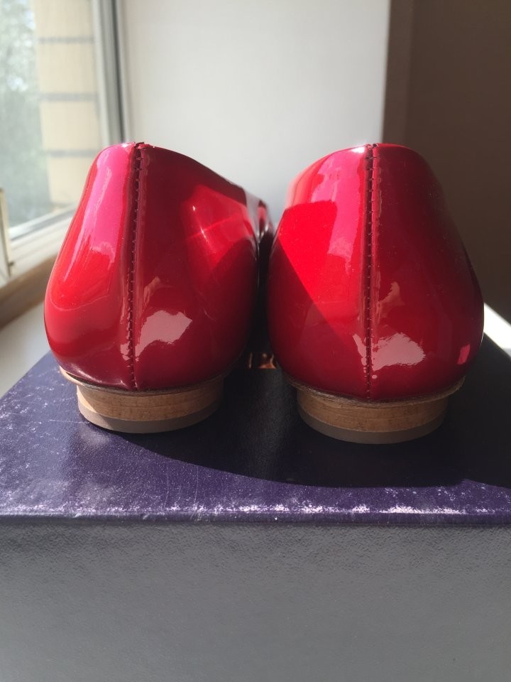 Балетки новые lesilla италия 39 размер красные лак кожа лаковая кожа кожаные мыс открыт вырез туфли в городе Москва, фото 7, стоимость: 35 500 руб.