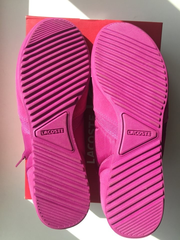 Кроссовки кеды новые lacoste 39 размер замша текстиль цвет розовый фукси подошва легкая обувь женска в городе Москва, фото 3, Московская область