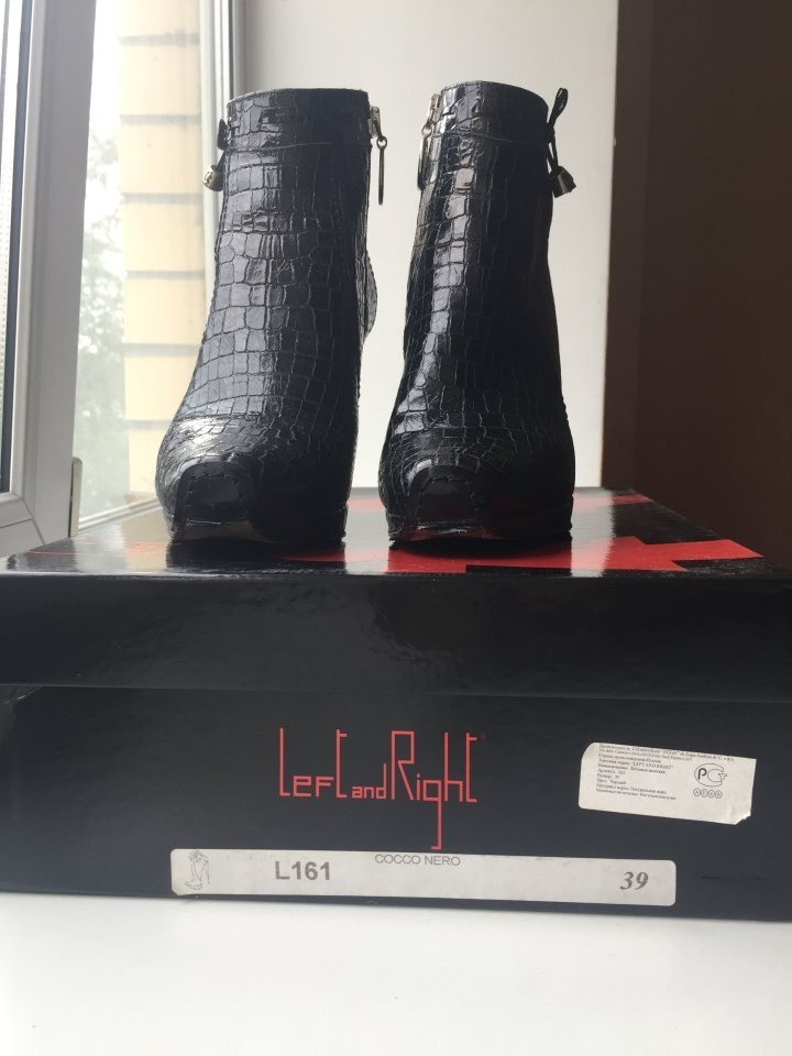 Ботинки left&right; италия 39 размер кожа черные платформа каблук 10 ботильоны женские внутри кожаные в городе Москва, фото 8, Женская обувь
