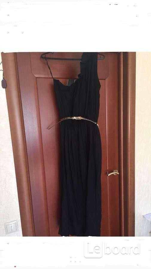 Платье сарафан длинный 46 48 m/l черный вискоза нейлон пояс золото кожзам вечернее новое нарядное на в городе Москва, фото 1, телефон продавца: +7 (905) 721-56-56