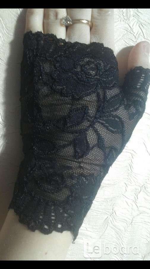 Перчатки митенки кружева чёрные стретч гипюр без пальцев женские аксессуары мода стиль размер 42 44 в городе Москва, фото 5, Другие аксессуары