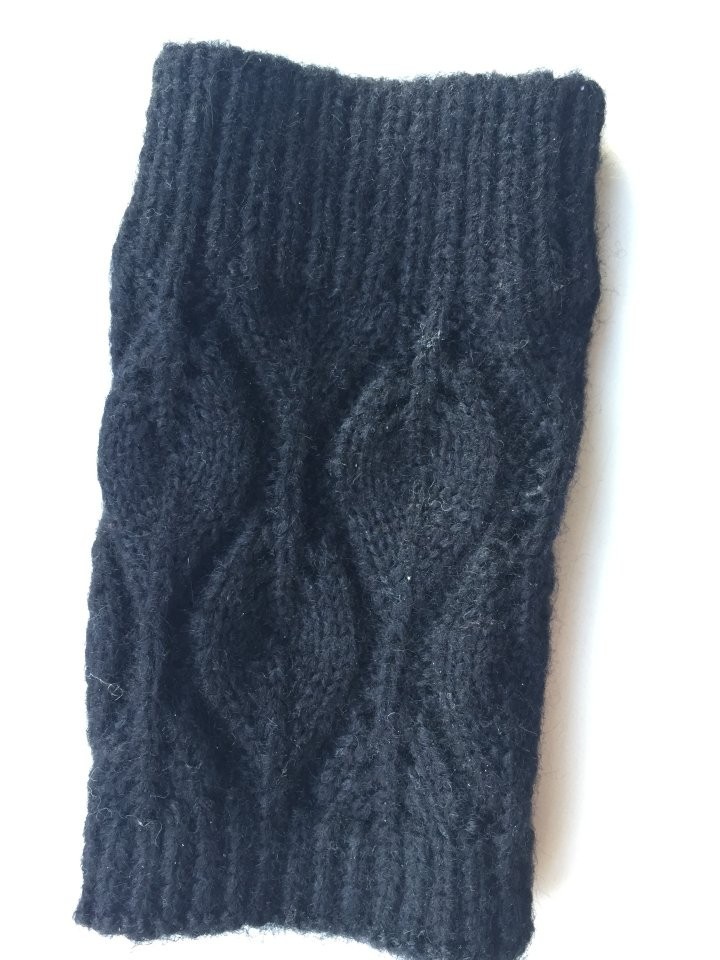 Перчатки новые 44 46 черные теплые верх съемный вязаные аксессуары начес митенки женские зимние в городе Москва, фото 5, телефон продавца: +7 (905) 721-56-56