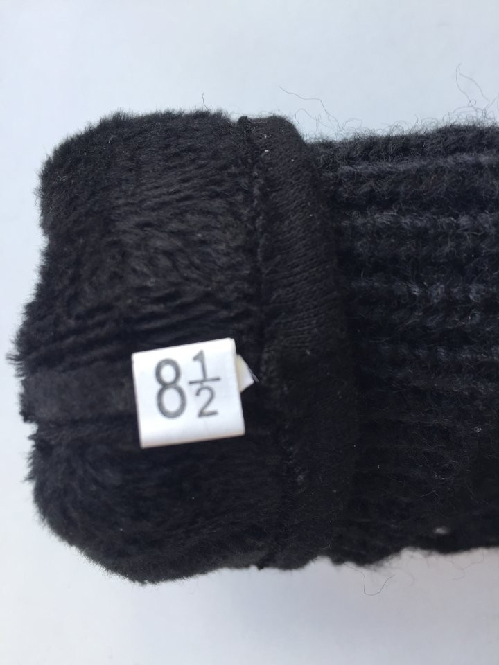 Перчатки новые 44 46 черные теплые верх съемный вязаные аксессуары начес митенки женские зимние в городе Москва, фото 6, стоимость: 1 500 руб.