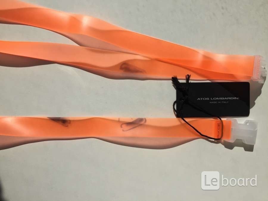 Пояс ремень новый atos lombardini италия оранжевый оранж силикон аксессуары женские на джинсы брюки в городе Москва, фото 3, Московская область